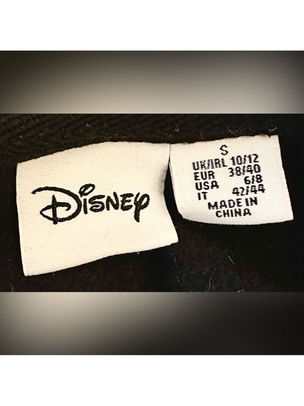 Disney Black with Silver Logo Long Sleeve Unisex Sweatshirt - Picture 9 of 12